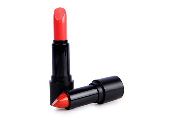Fototapeta premium Colorful set of lipstick isolated on white
