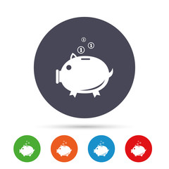 Piggy bank sign icon. Moneybox symbol.