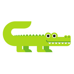 Cute cartoon crocodile