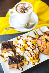 Dessert with Coffee and Muffins