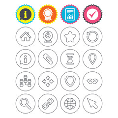 Web elements icons. Video and speech bubble.