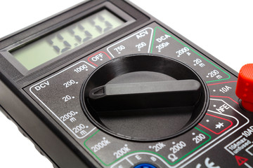 Fototapeta premium Mode switch of a digital multimeter closeup