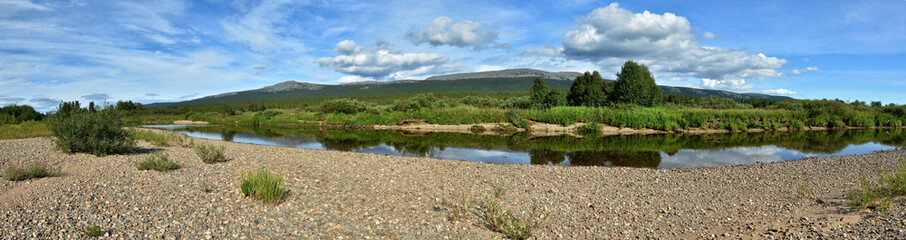 Fototapeta na wymiar Panorama of North river protected.