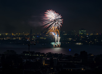 Firework Panorama Hamburg 