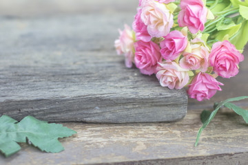 Soft focus color of artificial flowers for background.