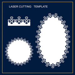 Template Vector. Laser cutting.