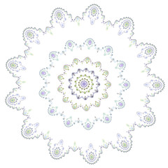 Fractal art background for creative design. Abstract fractal. Decoration for wallpaper desktop, poster, cover booklet, card. Psychedelic. Print for clothes, t-shirt. Magic graphics..