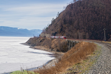 Obraz premium Spring on the Circum-Baikal Railroad