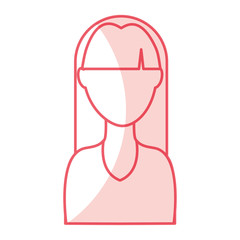 young woman avatar character vector illustration design