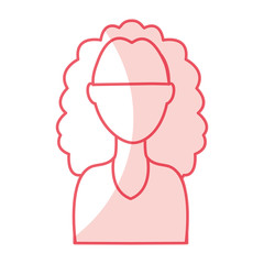 young woman avatar character vector illustration design