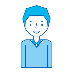 young man avatar character vector illustration design