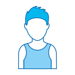 young man avatar character vector illustration design