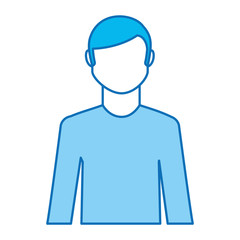 young man avatar character vector illustration design