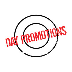 Fototapeta premium Day Promotions rubber stamp. Grunge design with dust scratches. Effects can be easily removed for a clean, crisp look. Color is easily changed.