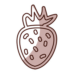 strawberry fresh fruit icon vector illustration design