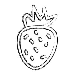 strawberry fresh fruit icon vector illustration design