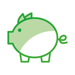 piggy savings isolated icon vector illustration design
