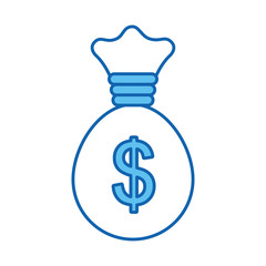 money bag isolated icon vector illustration design