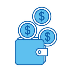 wallet money isolated icon vector illustration design