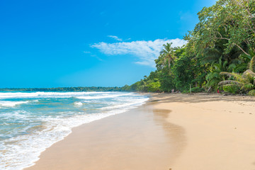 Cahuita - National park with beautiful beaches and rainforest in Costa Rica