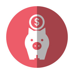 piggy savings isolated icon vector illustration design