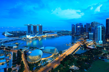 Obraz premium Singapore city skyline, Singapore's business district, Singapore