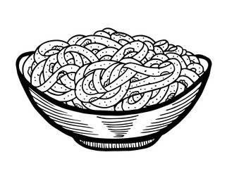 spaghetti doodle, hand drawing