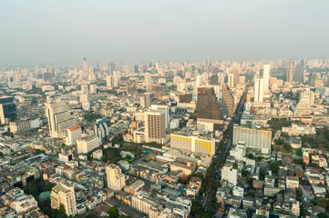 Fototapeta na wymiar Bangkok city view from above