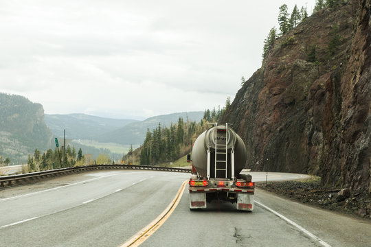 Truck on Rocky Mountain Pass