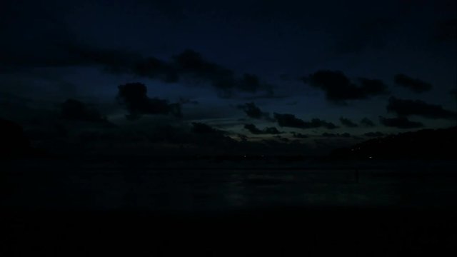 Sunset at the beach of San Juan del Sur, time lapse