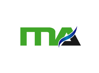 Letter MA logo vector
