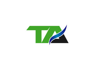Letter ta, t and a logo vector
