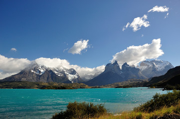 Morning at Lago Pehoe, Torres del Paine national park, Chile