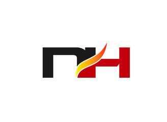 N and H logo vector
