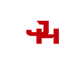 JH Logo. Vector Graphic Branding Letter Element
