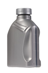 canister with machine oil isolated on white background