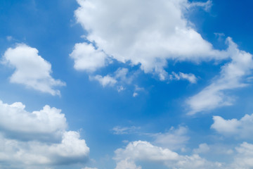 Naklejka na ściany i meble dramatic abstract clouds over the blue sky background
