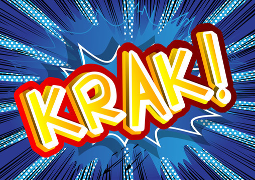 Krak! - Vector illustrated comic book style expression.