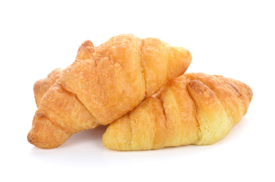 croissant isolated on white background.