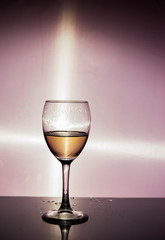 A glass of dry white wine