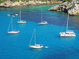 Landscape of the beautiful bay of Cala Galdana - Minorca - Spain