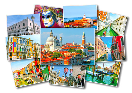 Collage of images from Venice