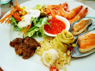 Fotobehang Food buffet service in restaurant at Thailand © tuayai