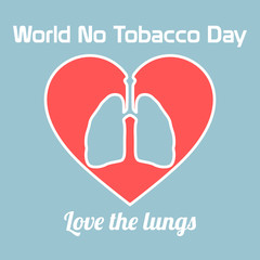 World no tobacco day celebation, sign for remembrance design illustration flat cute cartoon 31 may trend popular