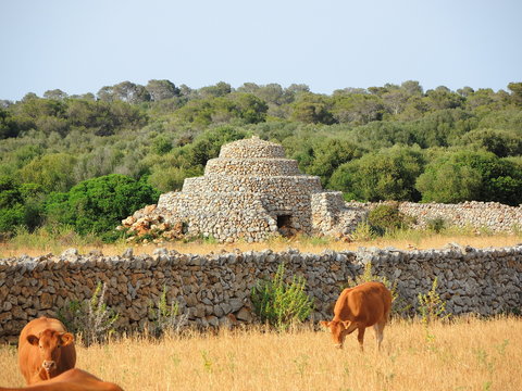 The talayots are bronze age megaliths on the islands of Minorca, Spain. 