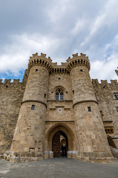 Main entrance to the Palace of the Grand Master of the Knights of Rhodes (Kastello), Rhodes island, Greece