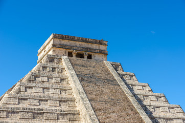 Chichen Itza - El Castillo Pyramid - Ancient Maya Temple Ruins in Yucatan, Mexico