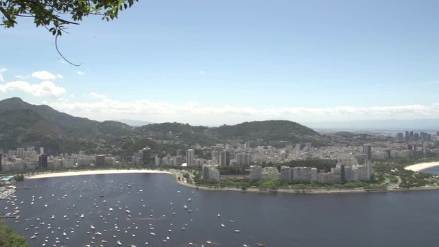 Overview from above the Sugarleaf Mountain,  panshot, Rio de Janeiro