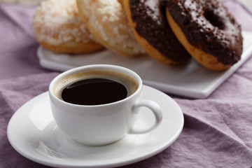 Donuts and coffee