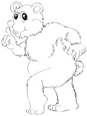 Doodle animal for grizzly bear